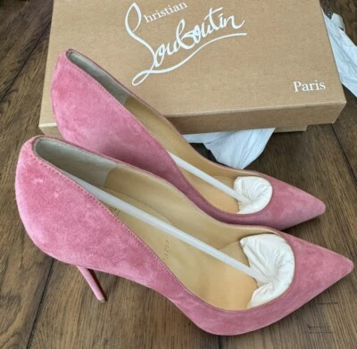 $800.00 Nuevo, Nunca Usado Christian Louboutin Rosa Gamuza Bomba Talla 39 Foto 1 de 4