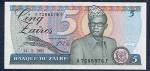 Zaire - 5 Zaires 1985 Fior Druck - Gian 8 - Imagen 1 de 2