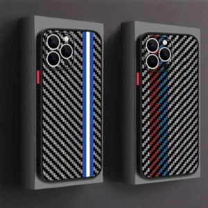 Phone Case For iPhone 16 15 14 Pro Max 13 11 12 XR X 7 8 Carbon Fiber Hard Cover - Picture 1 of 16