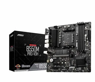 MSI B550M PRO-VDH AMD Ryzen AM4 Micro ATX Motherboard DDR4 SATA 6Gbs 128GB NEW - Image 1 of 4