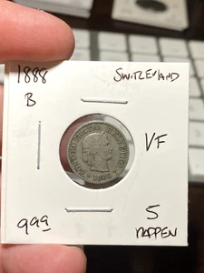1888 B Switzerland 5 Rappen - Picture 1 of 2