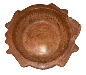 10.5” Antique Ceramic Handmade Large Pottery Bowl Home Decor Collectible - Picture 1 of 13
