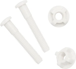 Plastic Toilet Seat Screws Replacement - Durable Toilet Nuts - Bolts for Toilet - Picture 1 of 12