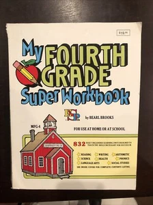 MY FOURTH GRADE SUPER WORKBOOK Home Or At School 832 Daily Learning Units - Picture 1 of 2
