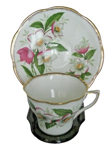 Rosini: Tazza da tè e piattino Bone China fiori di mela - Made in England 5382 - Foto 1 di 10