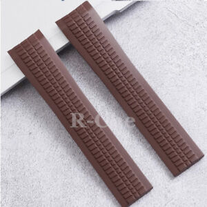 Rubber Watch Band Replacement Strap  For Patek Philippe Aquanaut 5167A Brown