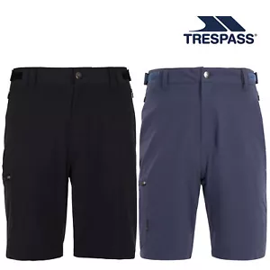 Trespass Mens Shorts Black Summer Travel Mid Length UV Shorts Gatesgillwell B - Picture 1 of 10
