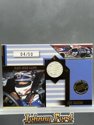 2002 Press Pass Stealth Jeff Burton Race-Used Glove Relic 04/50 - Image 1 of 2