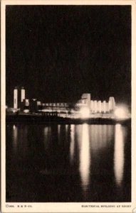 AK Elektrogebäude Nacht Jahrhundert des Fortschritts 1933 Chicago Illinois Z650 - Bild 1 von 2