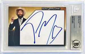 Post Malone Had Some Help Signed Custom Cut Auto 4x6 CARD BAS Beckett Slabbed - Picture 1 of 2