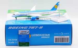 Modelo de avión fundido a presión SQ Wings 1:200 UZBEKISTAN AIRWAYS Boeing B787-8 UK78706 - Imagen 1 de 14