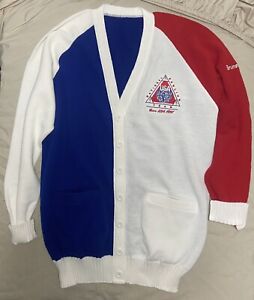 1991 Team USA National Bowling Team Olympics Women's Cardigan Sweater Brunswick 