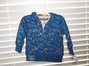 DISNEY PLANES JOLLY WRENCHES DUSTY, BRAVO & ECHO - NAVY HOODIE SIZE 18 MONTHS - Picture 1 of 6