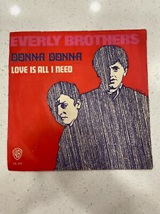 EVERLY BROTERS 7" 45RPM Vinyl Record Turkey Version Donna Donna WB 70.600