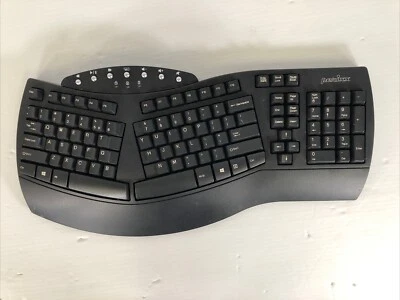 Perixx PeriBoard-612 Split Keyboard Black Bluetooth Wireless Ergonomic 2.4GHz - Image 1 of 4