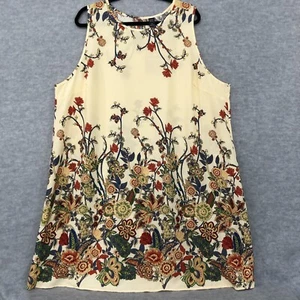 Emery Rose Women's Tank Dress 4XL Sleeveless Maxi Botanical Spring Summer - Picture 1 of 10