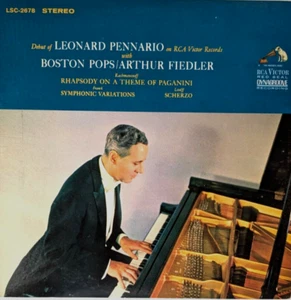 A. Fiedler Boston Pops Orchestra "Debut of Leonard Pennario" Shaded Dog EX - Picture 1 of 5