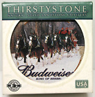 Budweiser Thirstystone natürliche massive Sandsteinuntersetzer, 4er Set, neuer alter Bestand