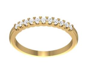 Wedding Ring Appraisal 14K Yellow Gold Si1 G 0.25 Ct Natural Diamond Anniversary