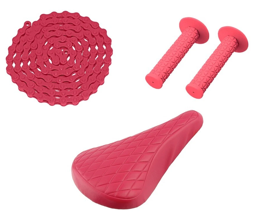 ALTA VlNYL DlAMOND 702 SILLÍN ROSA CON ROSA KMC CHAlN y AGARRES TRIANGULARES BICICLETA Foto 1 de 1