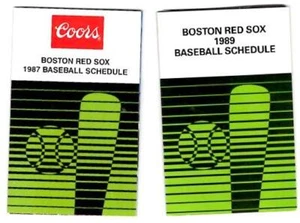 BOSTON RED SOX ~ 1987 & 1989 Pocket Schedules ~ FREE SHIPPING - Picture 1 of 1