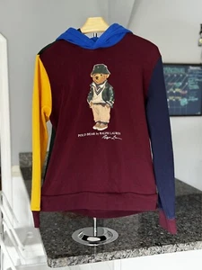 Authentic Ralph Lauren Kids XL Color Block Polo Bear Sweatshirt - Picture 1 of 11