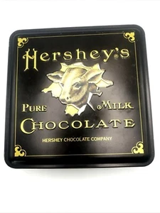 VINTAGE TIN BOX 2001 HERSHEY THE GENUINE BEARS THIS SIGNATURE PURE MILK EMPTY - Picture 1 of 8