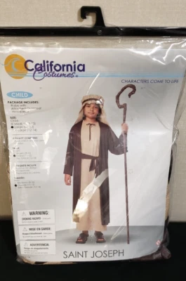 Fantasias Californianas Tamanho Grande 10-12 Fantasia Infantil São José Bíblia Religiosa - Imagem 1 de 2