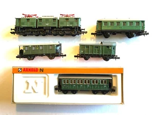 Spur N 1/160 Minitrix, Arnolld  Wagenkonvolut Personenwagen grün - Bild 1 von 1
