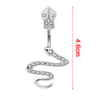 Snake Belly Button Ring RED CZ Crystal Surgical Stainless Steel Navel Rin7H