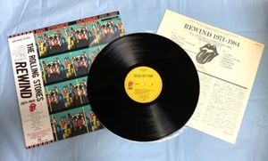 The Rolling Stones Rewind1971-1984 Vinyl record with obi Japan ESS-91090 Used - Picture 1 of 11