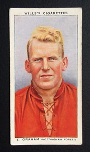W.D. & H.O. Wills - Association Footballers Card 1939 No22 T. Graham - N. Forest - Picture 1 of 2