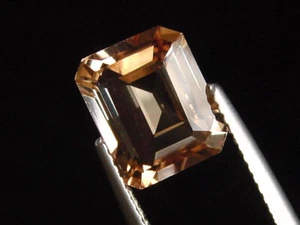 Topas 4,18 Ct. hellbraun seltene Naturfarbe Oktagon (4880t) - Bild 1 von 1