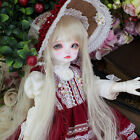 Mini 1/4 Bjd Doll Jointed Girl With Free Eyes Face Make Up Wig Clothes Full Set