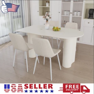 Coffee Table & Dining Chair 4-piece Set,Kitchen Table Set,Round Wave Table Legs - Picture 1 of 20