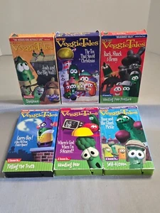 Veggie Tales VHS Larry Boy God Wants Me To Forgive Them Dave & the Giant Pickle - Imagen 1 de 13