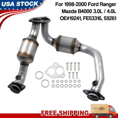 Y-Pipe Catalytic Converter For Ford Ranger Mazda B3000 B4000 3.0L 4.0L 1998-2000 Foto 1 de 4