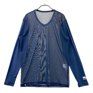 Size: LL FILA GOLF Mesh Long Sleeve Inner T-Shirt Navy Used STST-0 - Picture 1 of 6