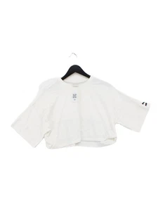 Puma Women's Top UK 10 White Cotton with Elastane Cropped - Picture 1 of 6