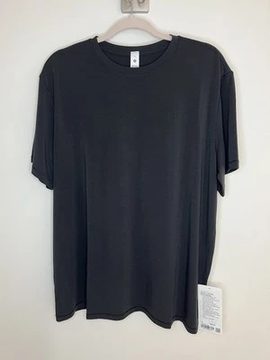 NUEVO CON ETIQUETAS Talla 12 Lululemon Jersey Entrenamiento Manga Corta Camisa Negra Foto 1 de 4