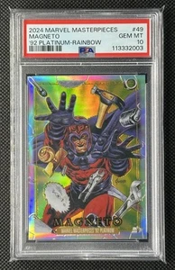 2024 Marvel Masterpieces '92 Platinum Magneto Rainbow #49 PSA 10 - Picture 1 of 2