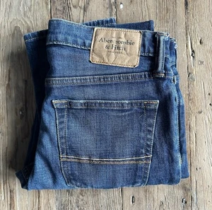 Abercrombie & Fitch Men’s Slim Fit Jeans Blue Denim W31 L32 Mid Wash - Picture 1 of 6
