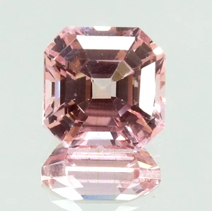 4.55 Ct Natural Padparadscha Sapphire Asscher Certified Loose Gemstone 8x8 MM - Picture 1 of 6