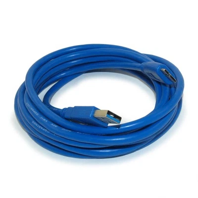10ft USB 3.2 Gen 1 SUPERSPEED 5Gbps Type A to Micro-B Male Cable  Blue - Image 1 of 3
