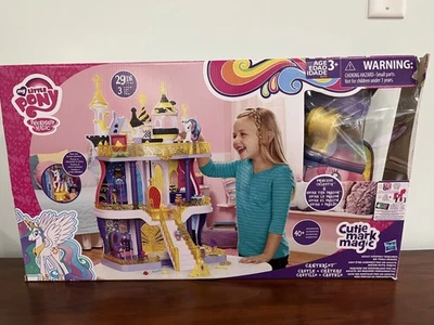 MyLittlePony G4 Friendship Magic Canterlot Castle Princess Celestia & Spike Set+ - Image 1 of 4