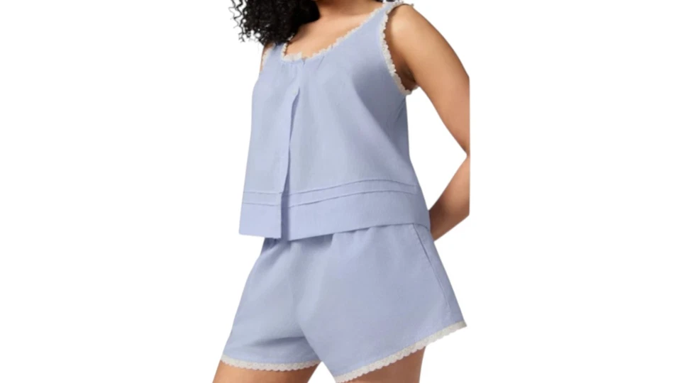 Gap 2 Piece Women's Pajamas Set - Shorts & Button Top - Rayon Stretch - Image 1 of 1