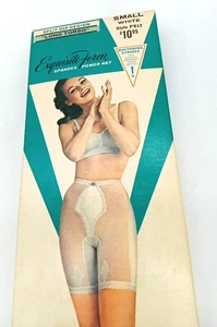 Vintage Exquisite Form Girdle Long Torso Split Hip Design Small White P917  NOS - Picture 1 of 7