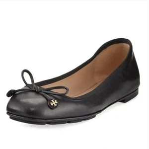 Tory Burch Laila Driver Ballerinas Damen Größe 7,5 schwarz Schleife adrett Büro - Bild 1 von 10