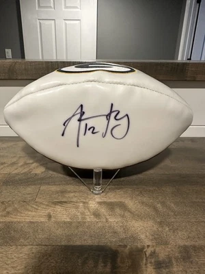 Fútbol americano autografiado firmado por Aaron Rodgers con logotipo de Green Bay Packers con certificado de autenticidad  Foto 1 de 3