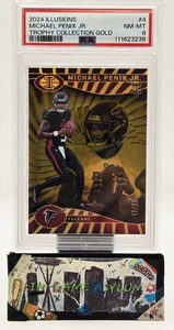 💥2024 Panini Illusions Michael Penix Jr. GOLD RC Atlanta Falcons SSP /25 PSA!💥 - Foto 1 di 2